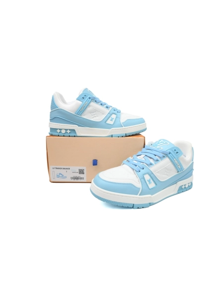 Louis Vuitton Trainer Low White Sky Blue
