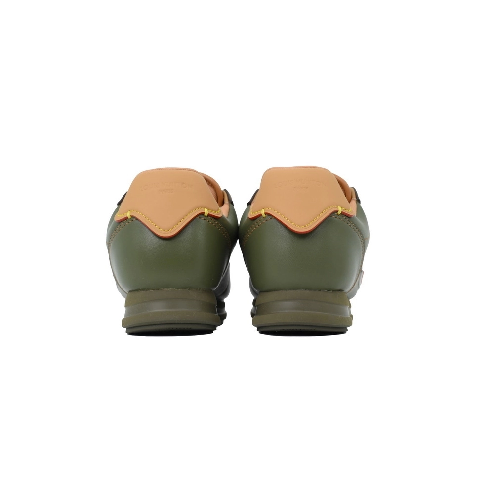 LV BUTTERSOFT Sneaker Lambskin/Plain Calf x Nigo Dark Green
