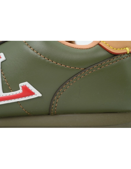 LV BUTTERSOFT Sneaker Lambskin/Plain Calf x Nigo Dark Green