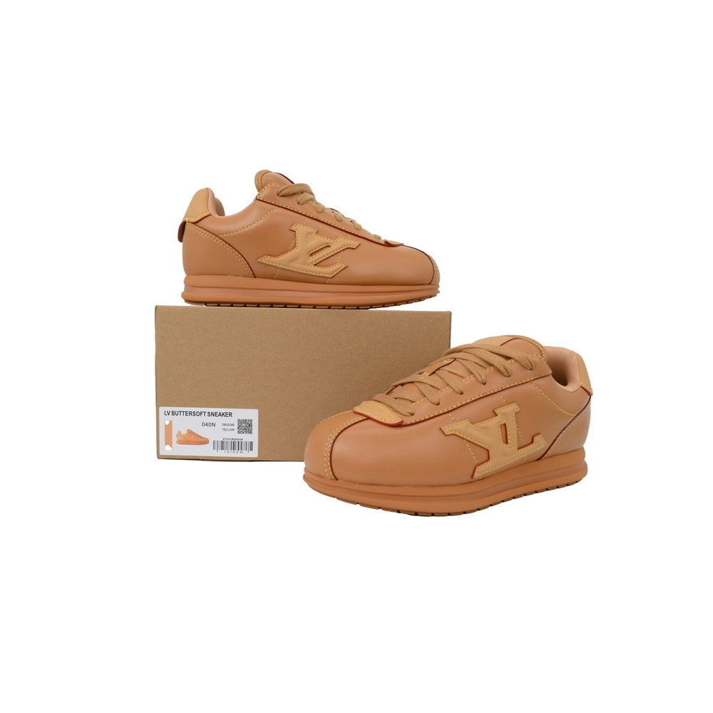 LV BUTTERSOFT Sneaker Lambskin/Plain Calf x Nigo Brown