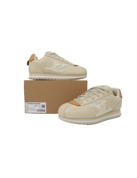 LV BUTTERSOFT Sneaker Lambskin/Plain Calf x Nigo Beige