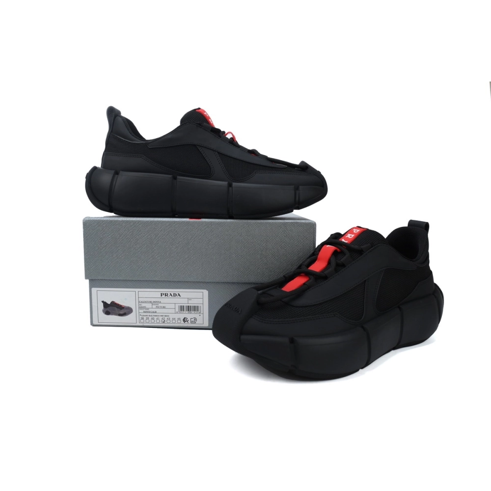 Prada Sneakers Black Red
