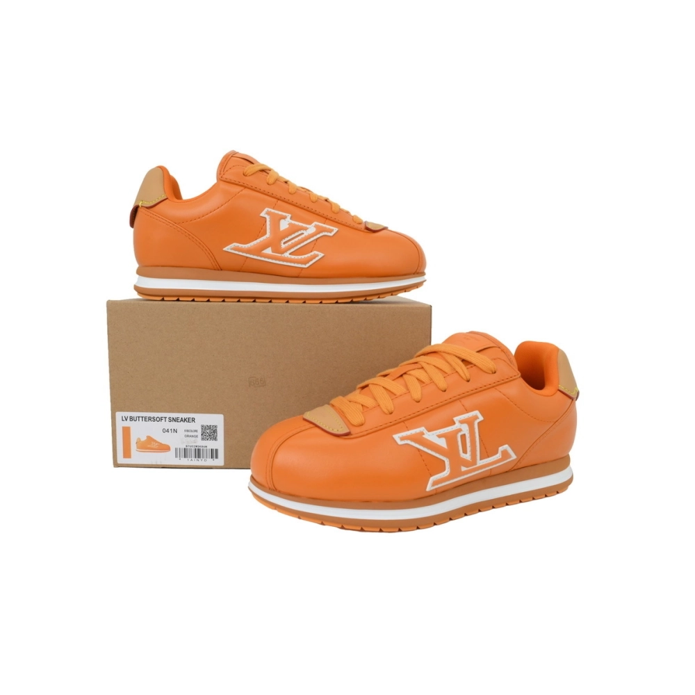 LV BUTTERSOFT Sneaker Lambskin/Plain Calf x Nigo Orange