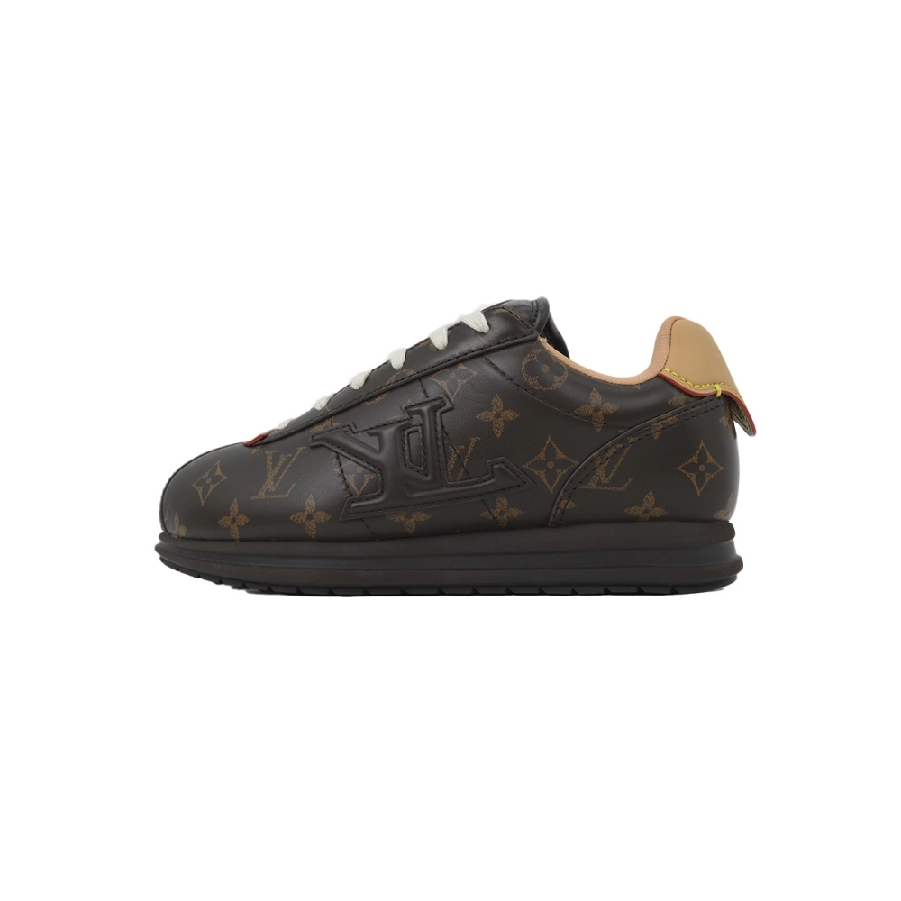 LV BUTTERSOFT Sneaker Lambskin/Plain Calf x Nigo Dark Brown Monogram Pattern