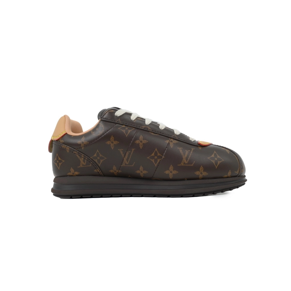 LV BUTTERSOFT Sneaker Lambskin/Plain Calf x Nigo Dark Brown Monogram Pattern