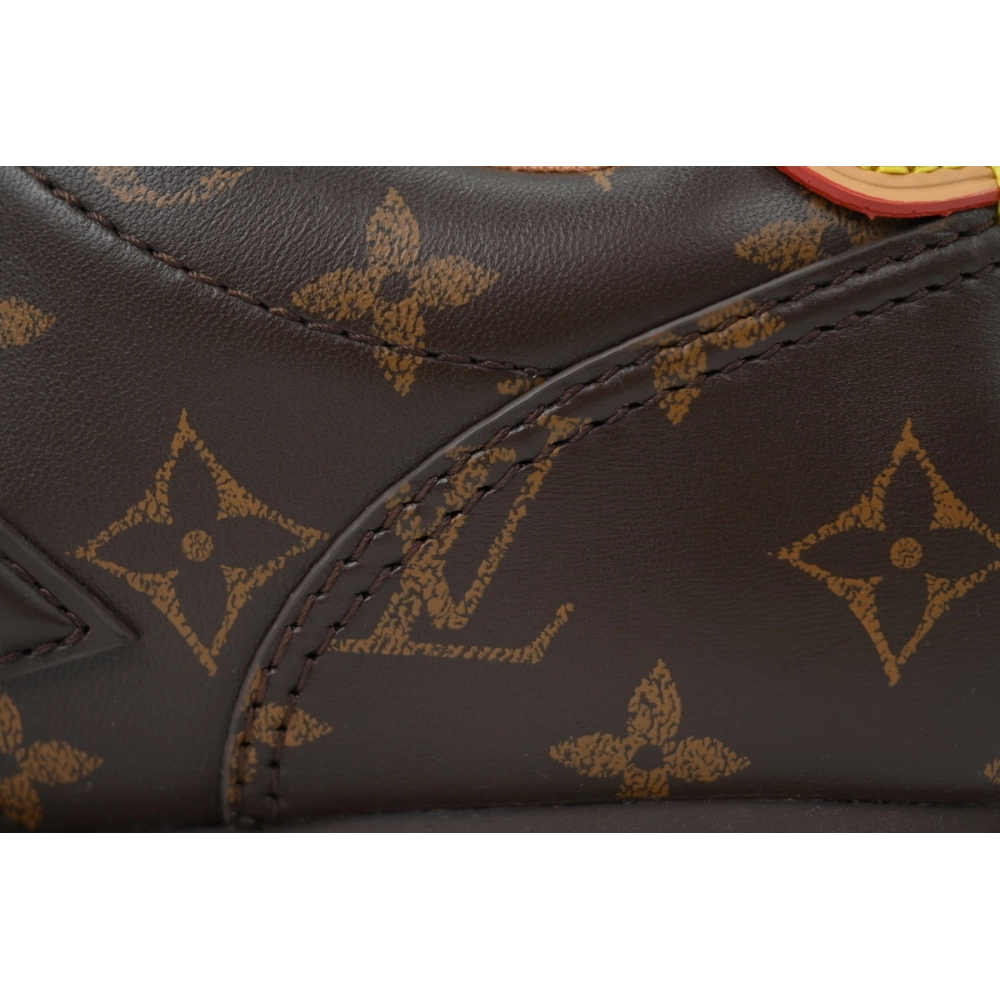 LV BUTTERSOFT Sneaker Lambskin/Plain Calf x Nigo Dark Brown Monogram Pattern