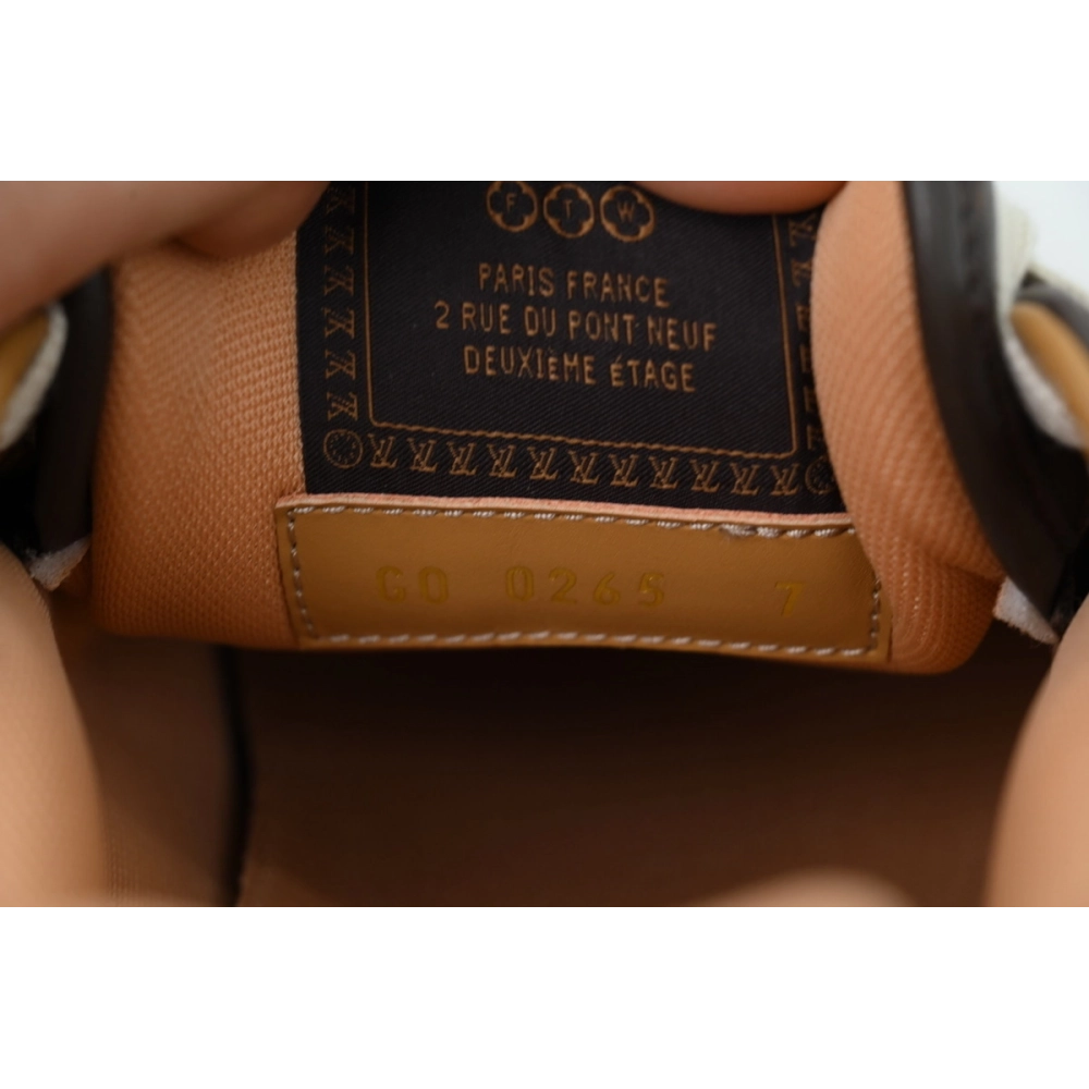 LV BUTTERSOFT Sneaker Lambskin/Plain Calf x Nigo Dark Brown Monogram Pattern