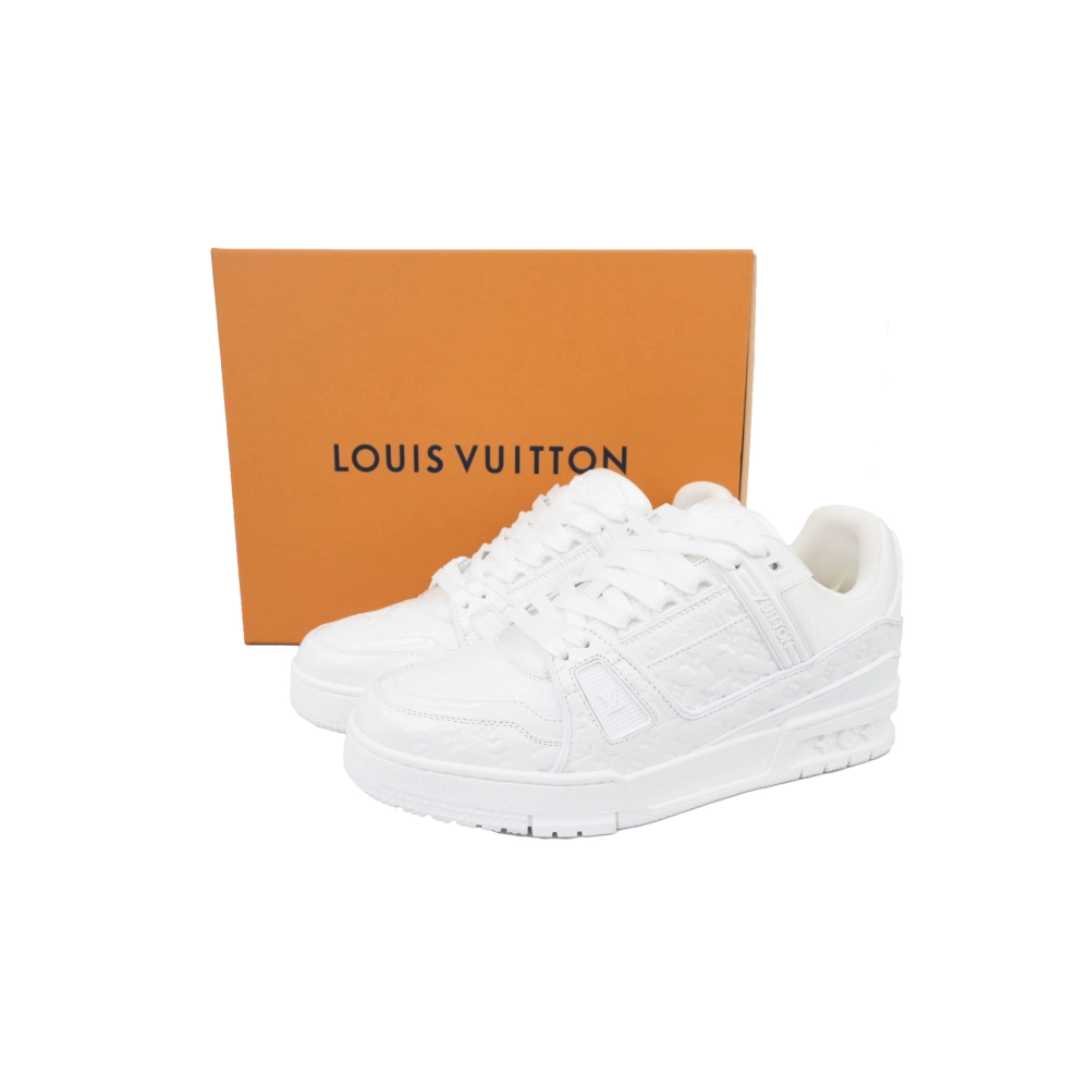 Louis Vuitton Trainer White Lychee Lacquer Skin