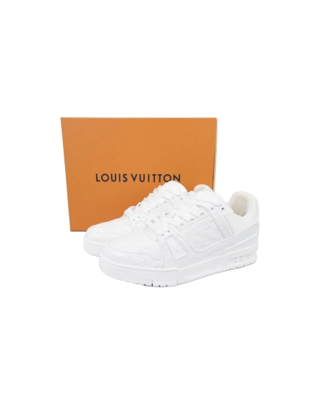 Louis Vuitton Trainer White Lychee Lacquer Skin