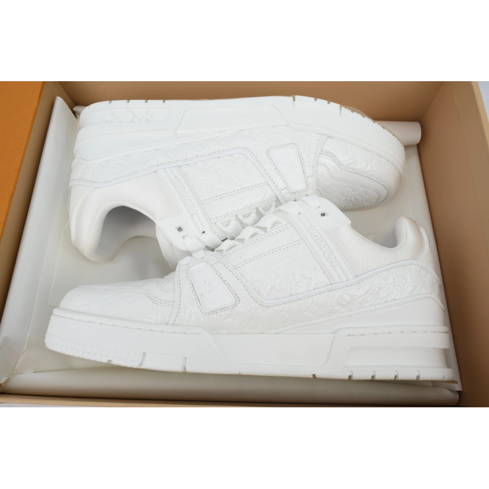 Louis Vuitton Trainer White Lychee Lacquer Skin