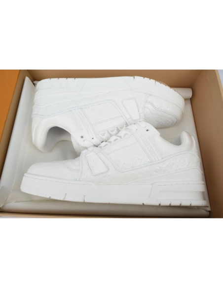 Louis Vuitton Trainer White Lychee Lacquer Skin