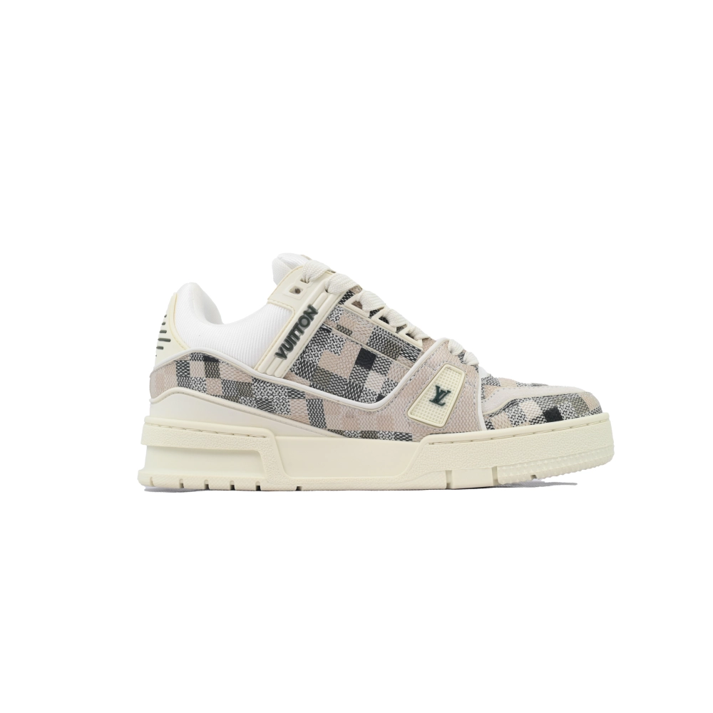 Louis Vuitton Trainer Grey White Grid