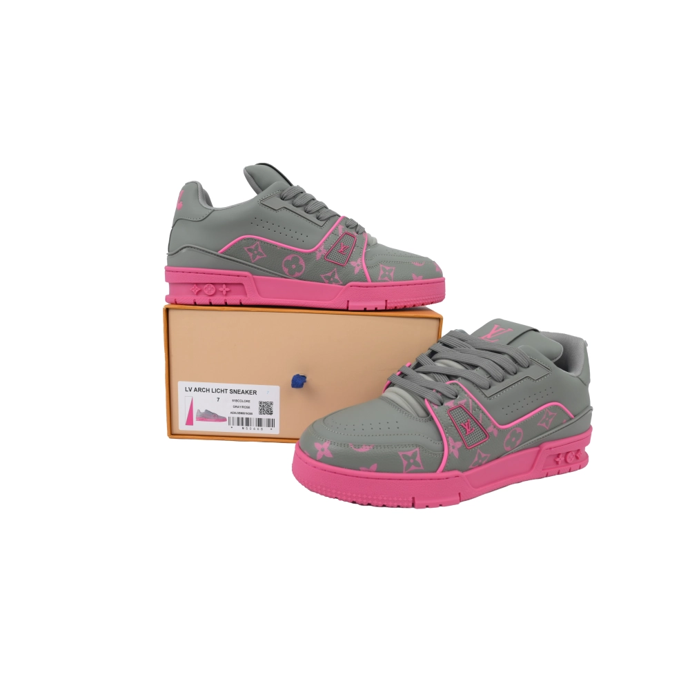 Louis Vuitton Trainer Dark Gray Color Printing
