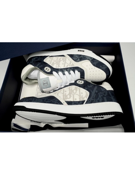 Dior B27 Low Denim Blue White Dior Tears Oblique Galaxy Leather 3SN272ZWZ H580