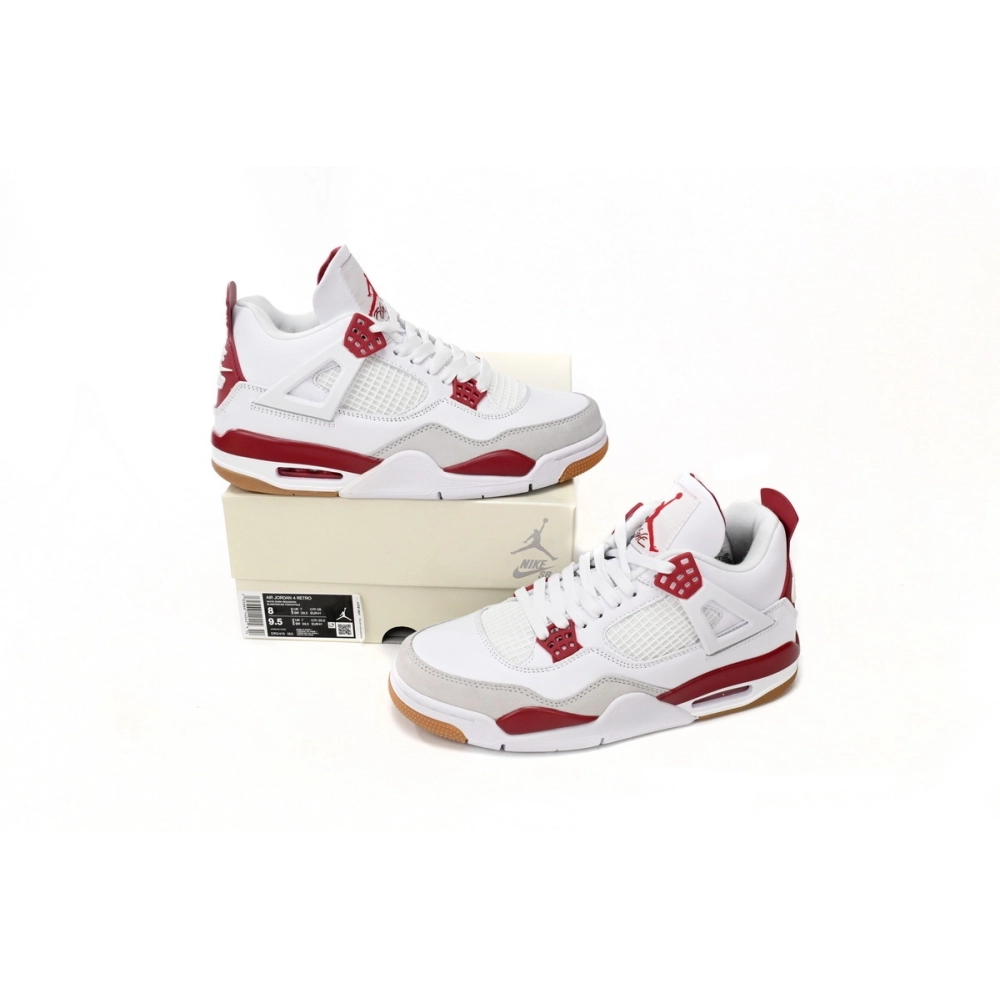 Nike SB x Air Jordan 4 White Red DR5415-160