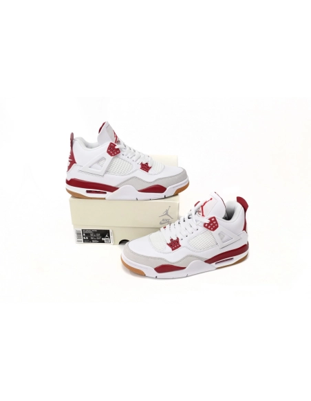 Nike SB x Air Jordan 4 White Red DR5415-160