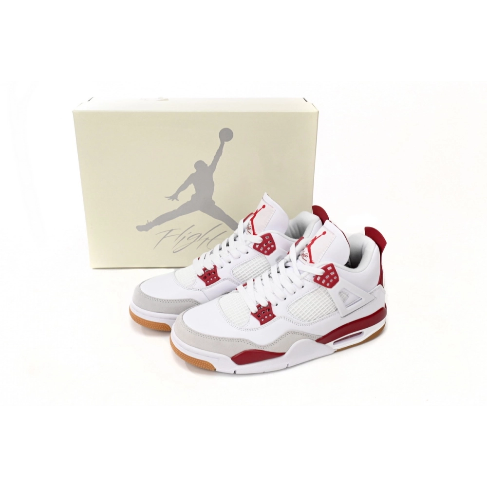 Nike SB x Air Jordan 4 White Red DR5415-160