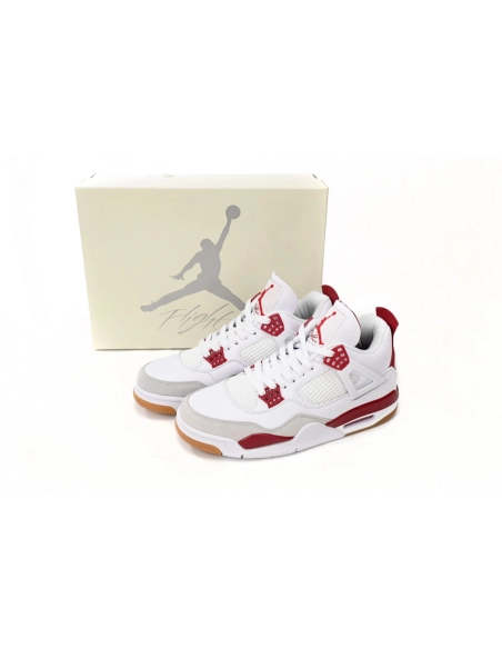 Nike SB x Air Jordan 4 White Red DR5415-160