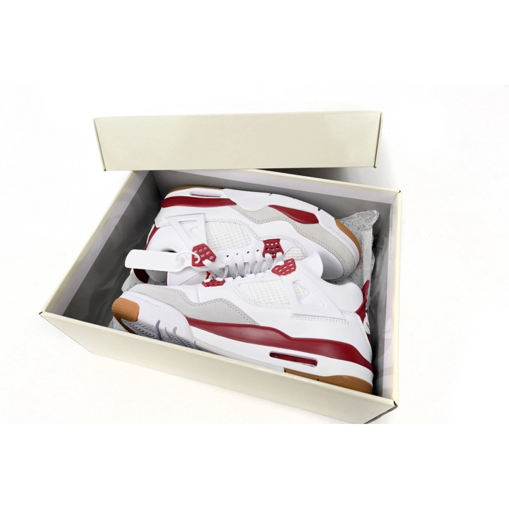 Nike SB x Air Jordan 4 White Red DR5415-160