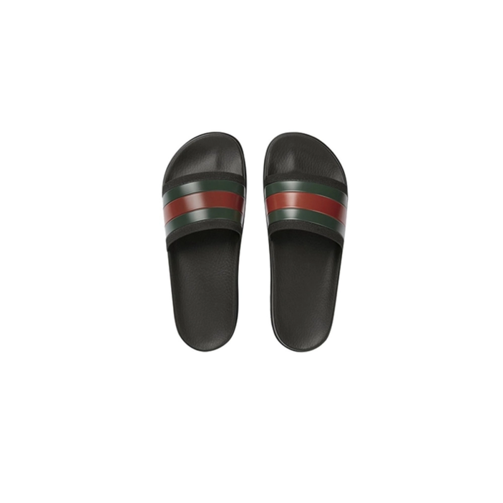 Gucci Web Slide Sandal Black 429469 GIB10 1098