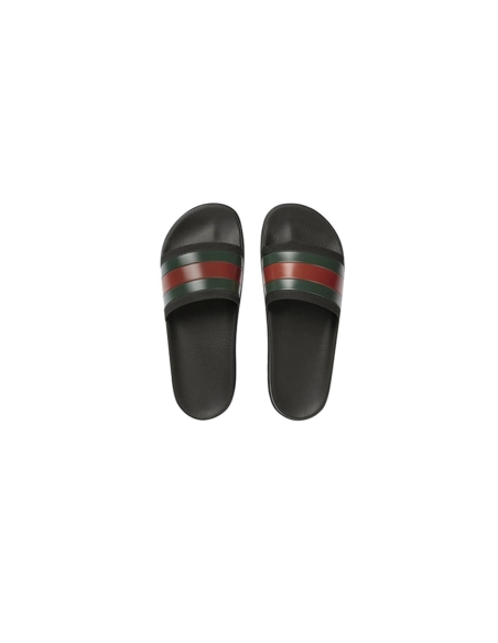 Gucci Web Slide Sandal Black 429469 GIB10 1098