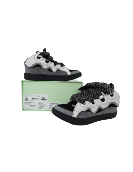 Lanvin Curb Sneakers Black White and Gray
