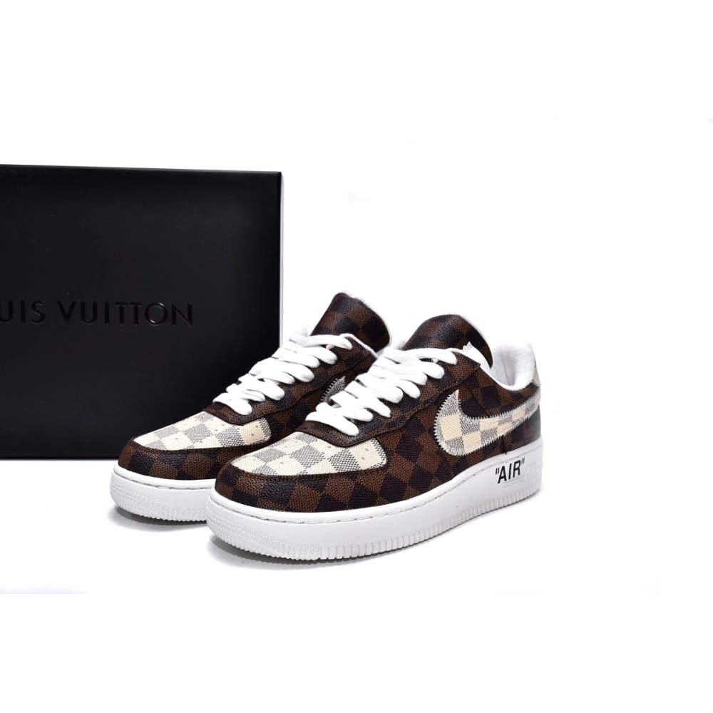 Louis Vuitton Trainer Sneaker x Nike Air Force 1 Chocolate