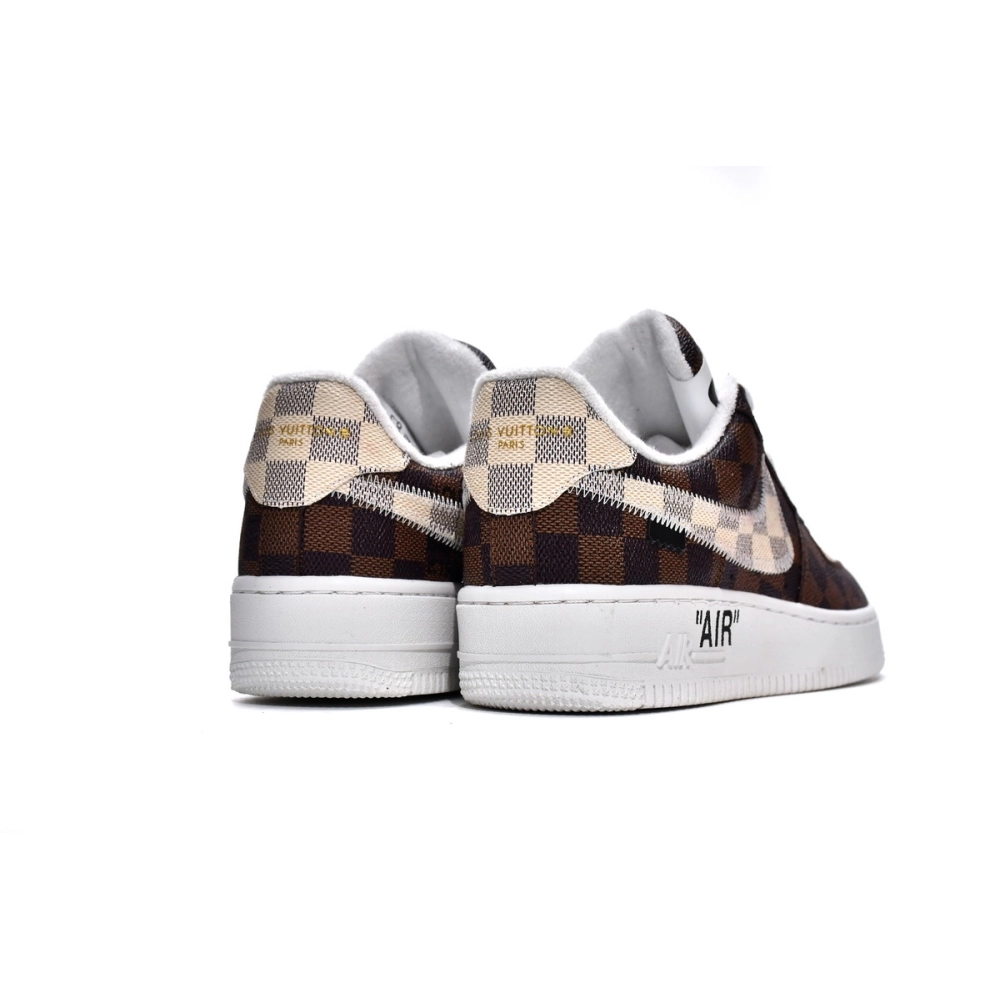 Louis Vuitton Trainer Sneaker x Nike Air Force 1 Chocolate