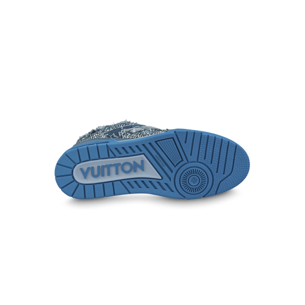 Louis Vuitton LV Skate Trainer Blue Swarovski Monogram 1ABMHB