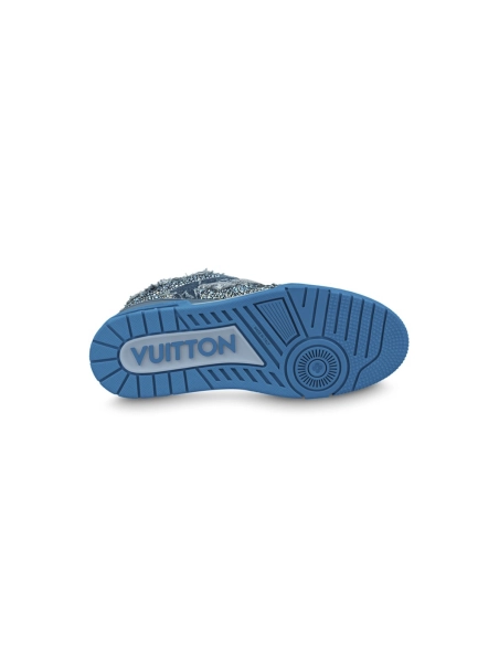 Louis Vuitton LV Skate Trainer Blue Swarovski Monogram 1ABMHB