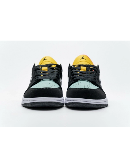 Air Jordan 1 Low Black Aurora Green Laser Orange CK3022-013