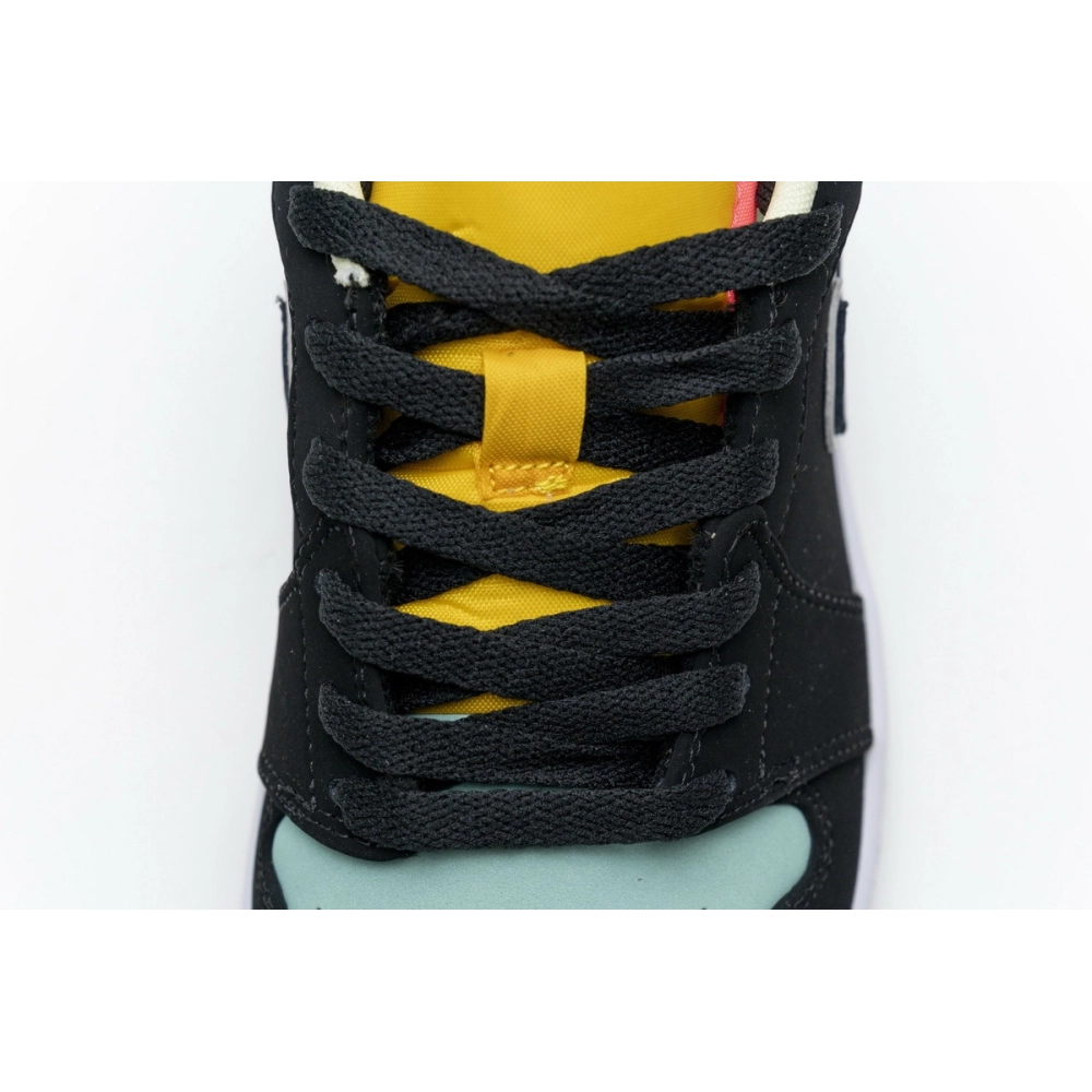 Air Jordan 1 Low Black Aurora Green Laser Orange CK3022-013