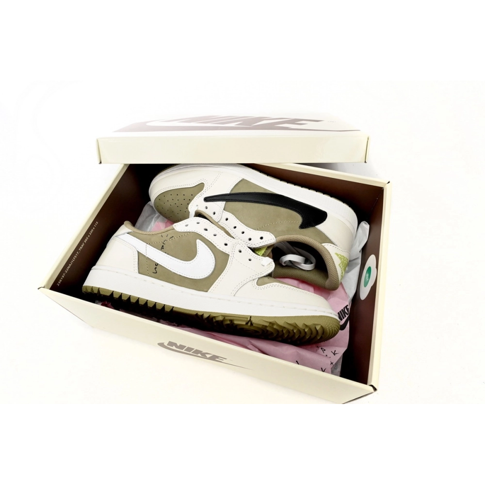 Air Jordan 1 Retro Low Golf Travis Scott Neutral Olive FZ3124-200