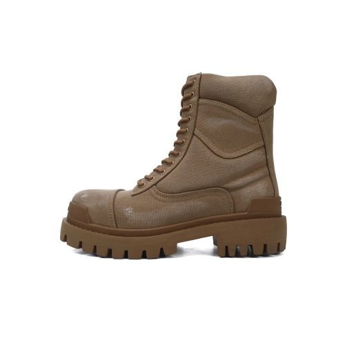 Balenciaga Strike 2MM Lace-up Boots in Brown