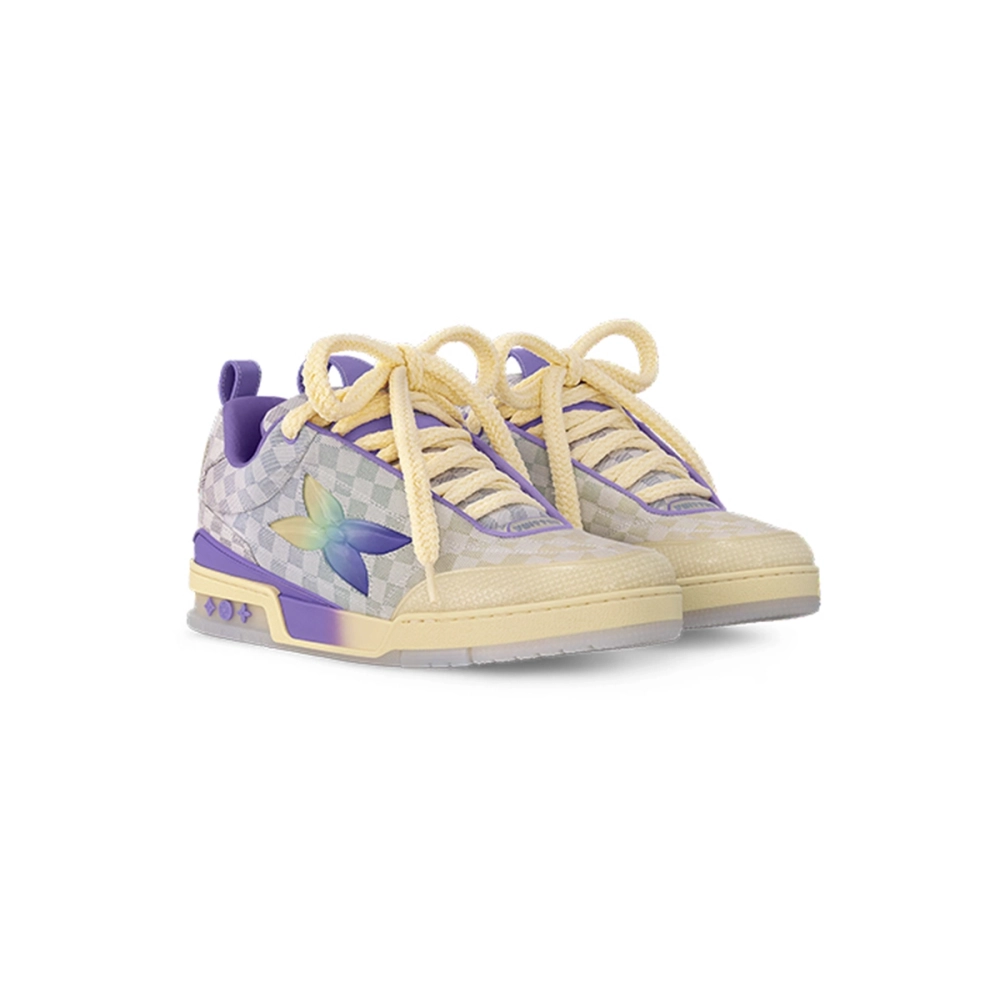 Louis Vuitton LV Skate Sneaker Gradient Damier Denim Purple 1AH667