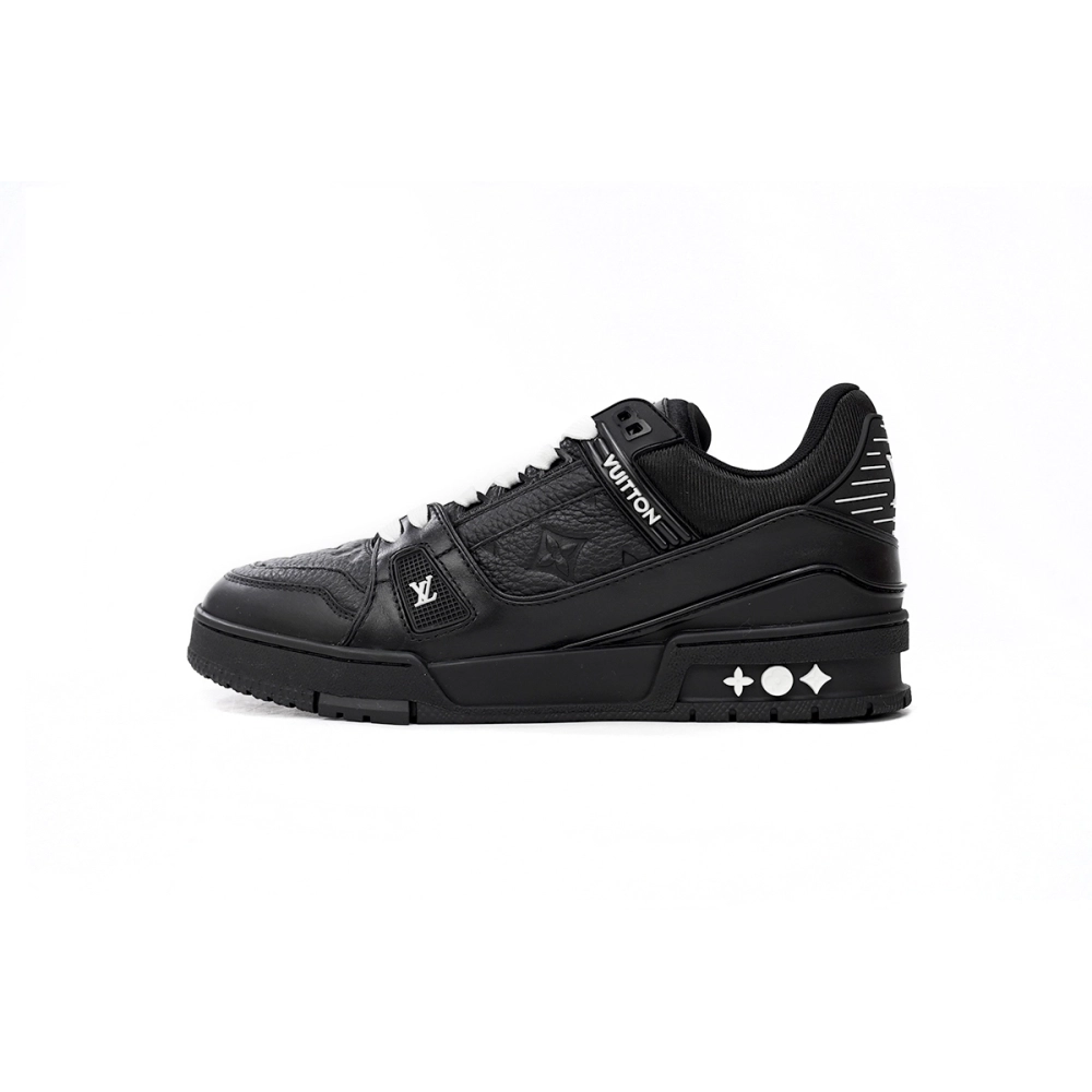 Louis Vuitton Trainer Black Embossed Monogram 1AAREY