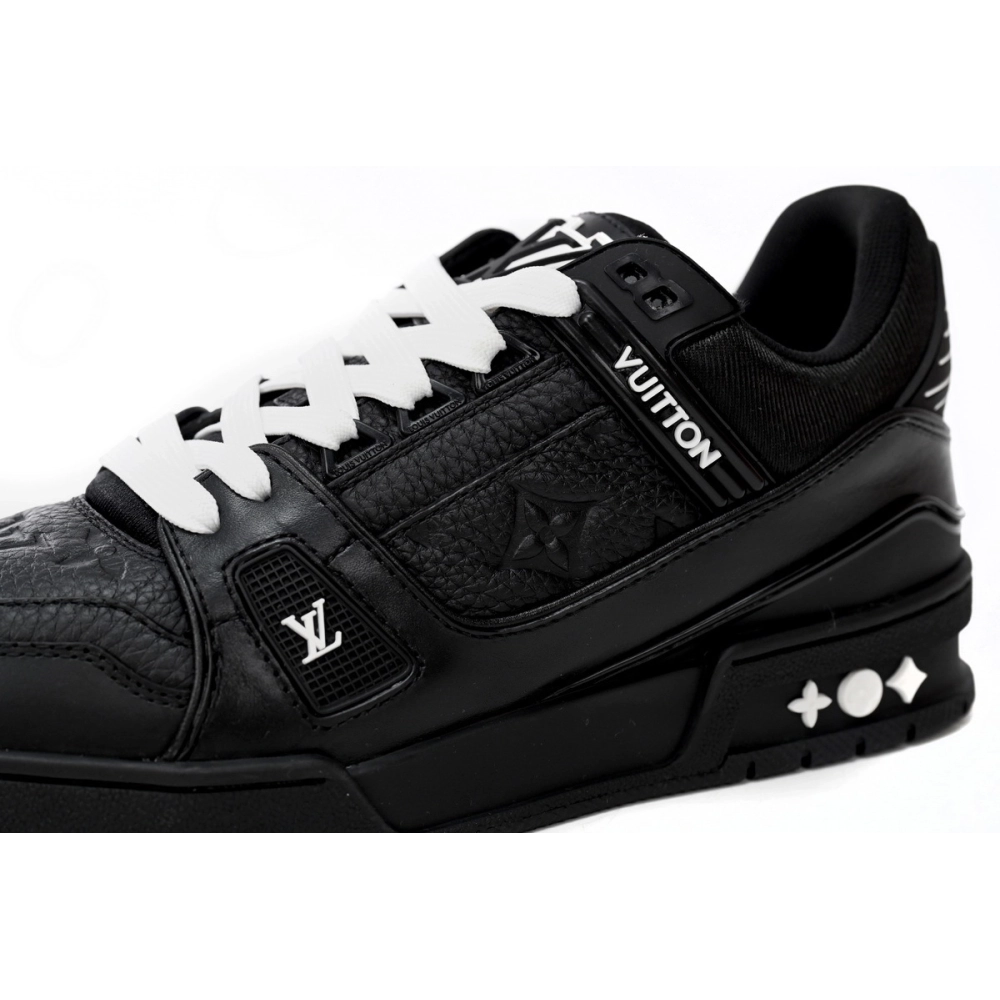 Louis Vuitton Trainer Black Embossed Monogram 1AAREY