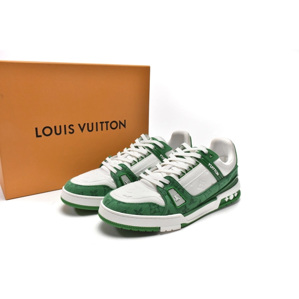 Louis Vuitton Trainer Green Cloth Surface 1A9JHV
